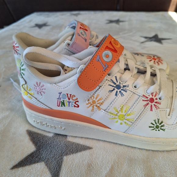 Adidas Originals Men's Forum Low Pride Pack Love Unites Sneakers GW2416 Size 8 - Picture 11 of 13